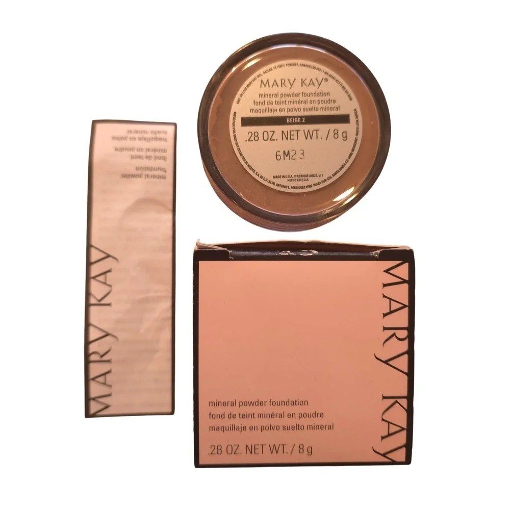 Mary Kay Mineral Powder Foundation Beige 2 Loose Matte .28oz 8g 6M23 040989 NIB